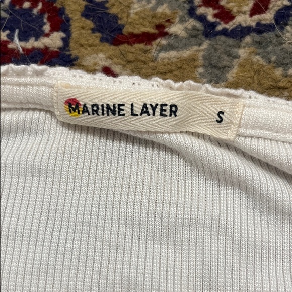 Marine Layer White Puff Sleeve Top - Picture 2 of 2
